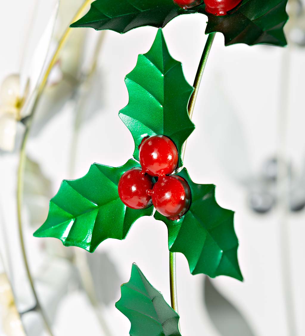 Holly Leaves and Berries Wind Spinner