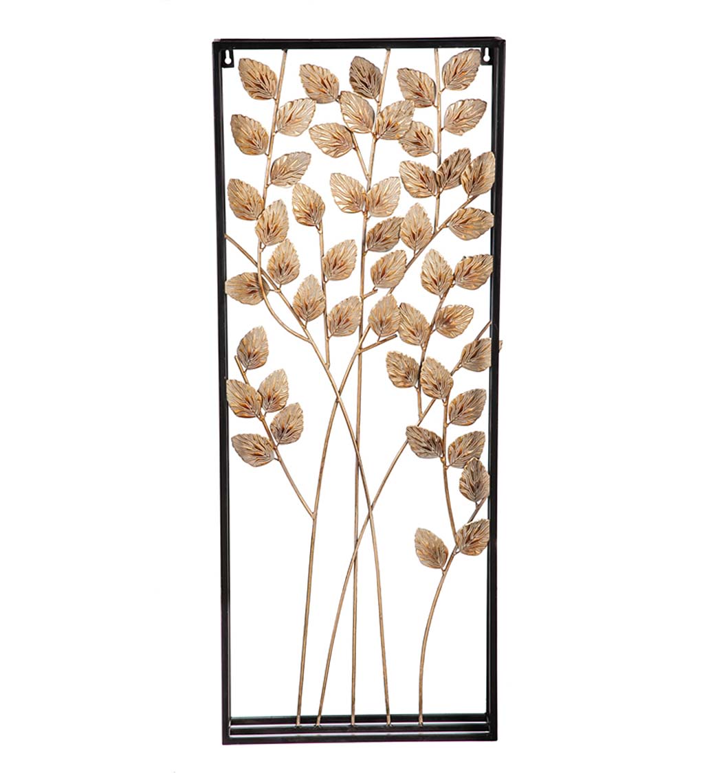 Framed Metal 3D Leaf and Branch Wall Art