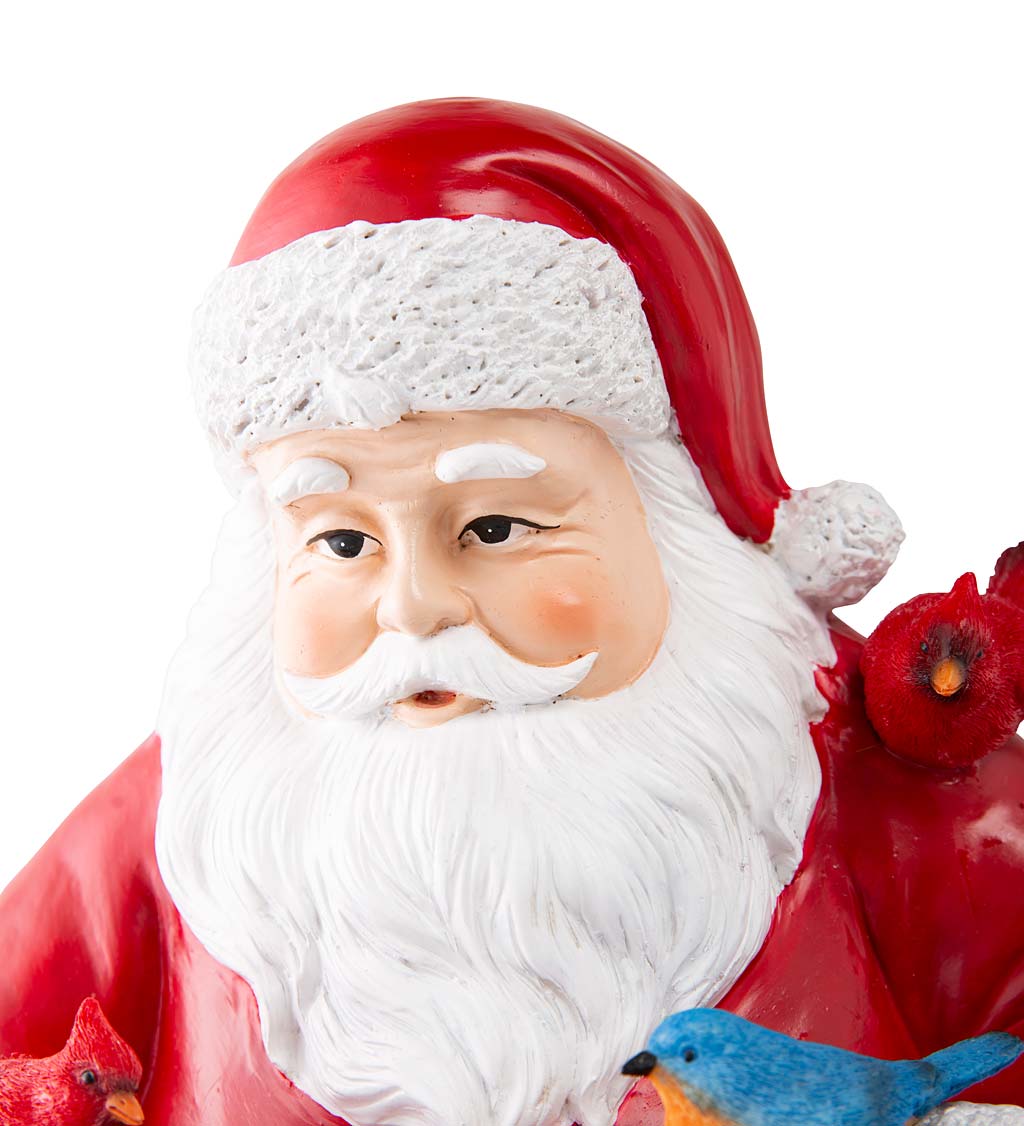 Indoor/Outdoor Santa Claus with Woodland Friends Holiday Sculpture