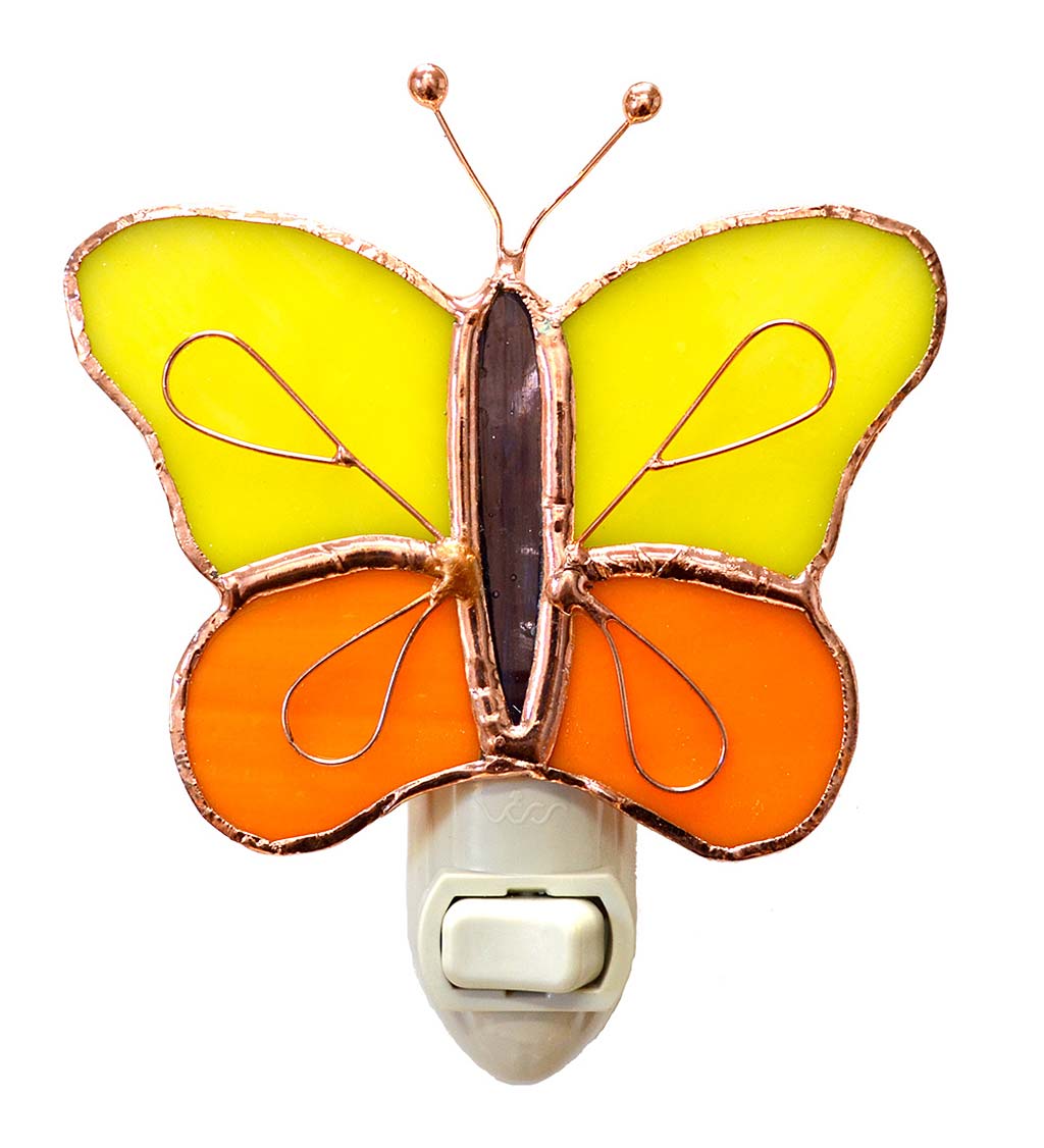 Stained Glass Butterfly Night Light swatch image