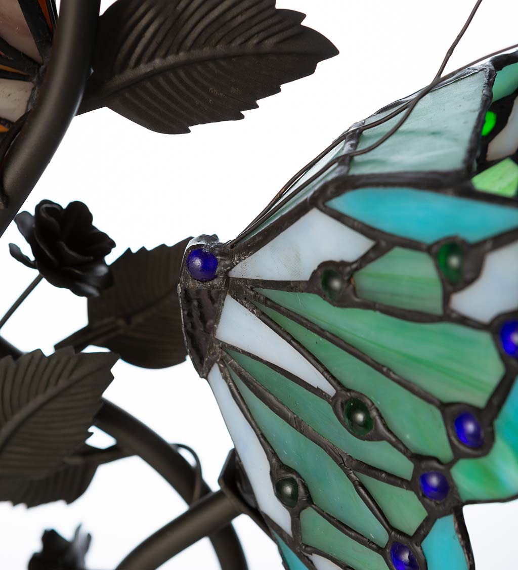 Stained Glass Butterfly Table Lamp
