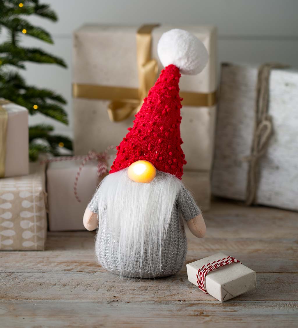 Christmas Gnomes with Light-Up Noses