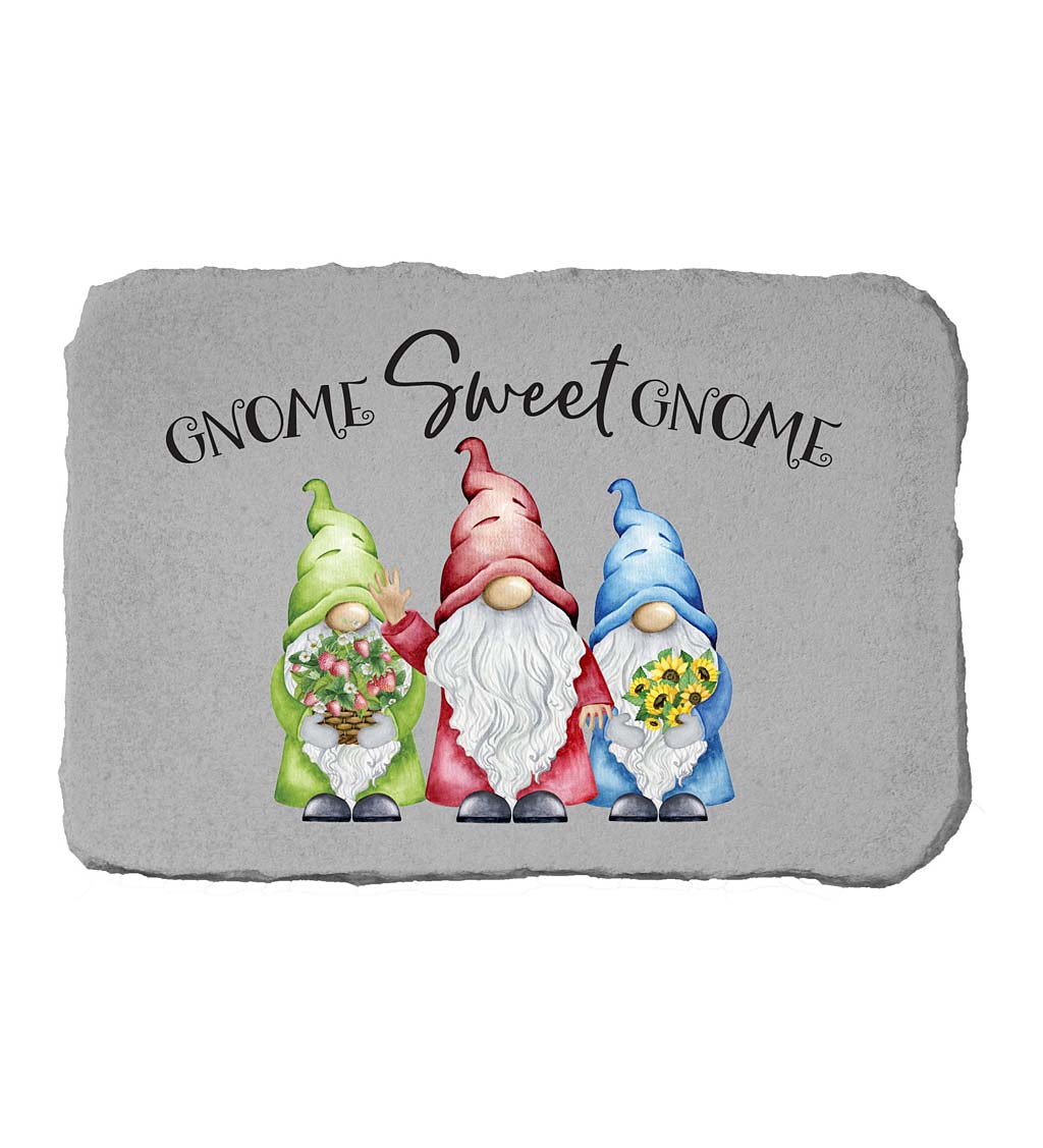 "Gnome Sweet Gnome" Garden Stone