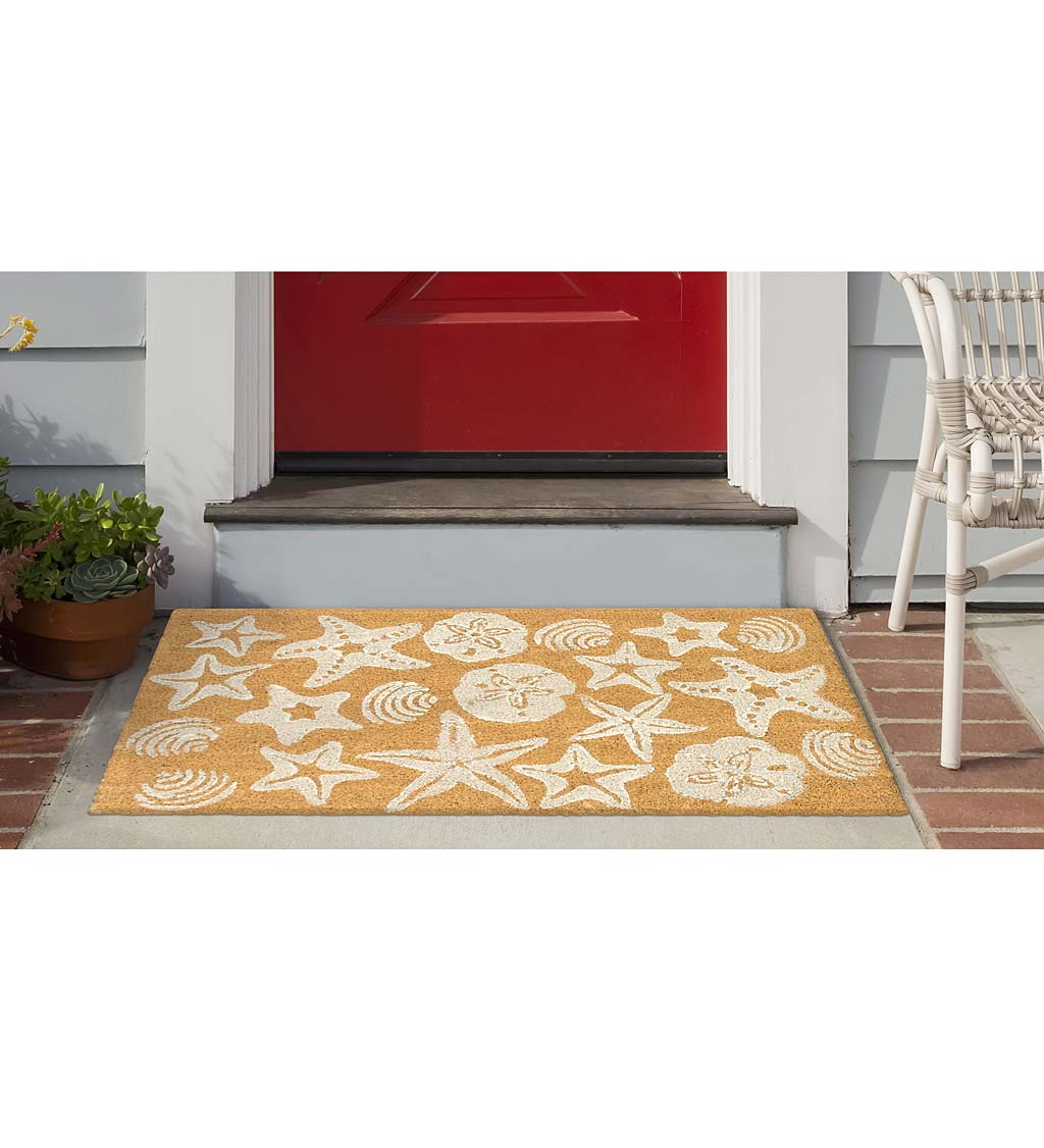 Starfish & Seashells Coir Doormat