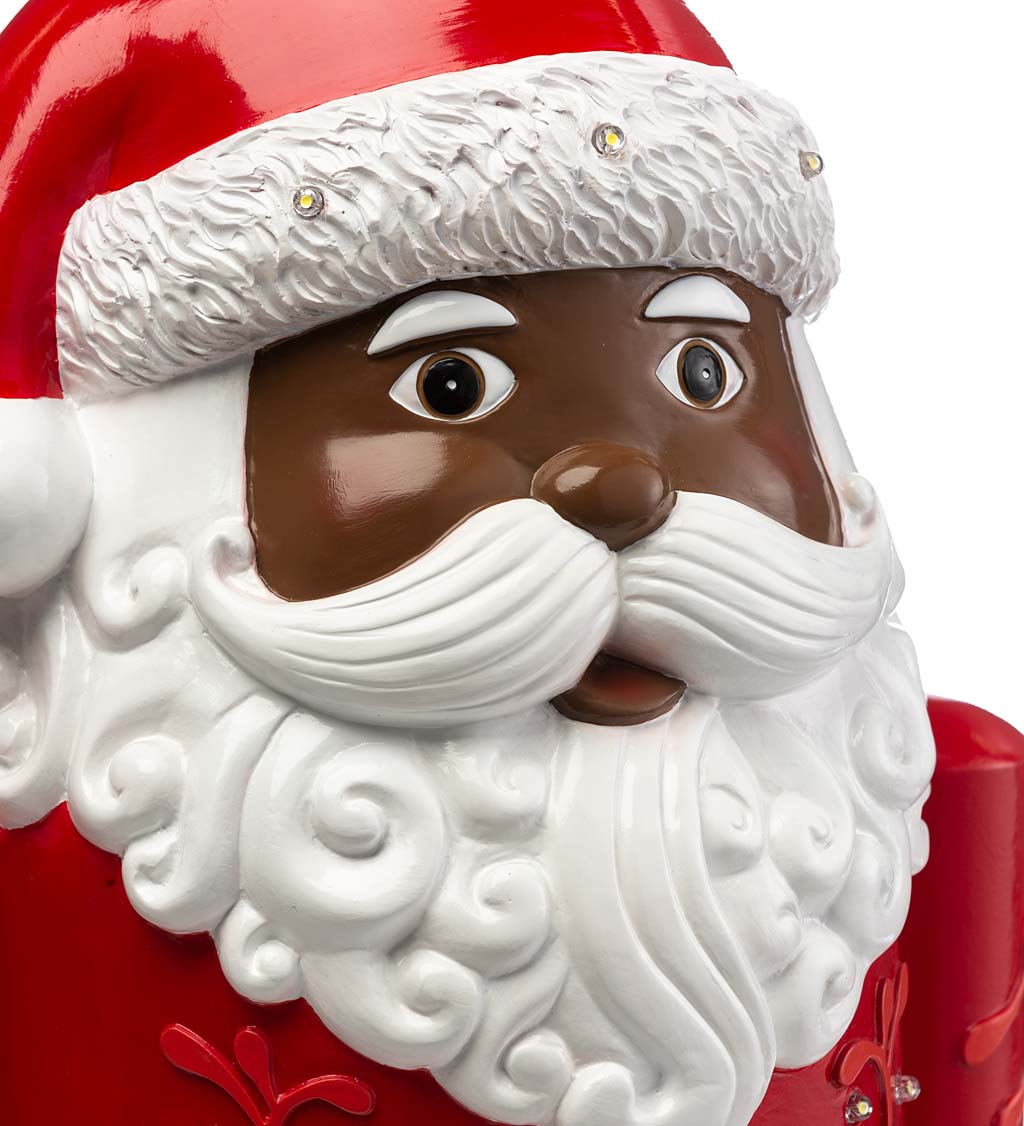 Indoor/Outdoor Lighted Christmas Santa Claus Shorty Statue