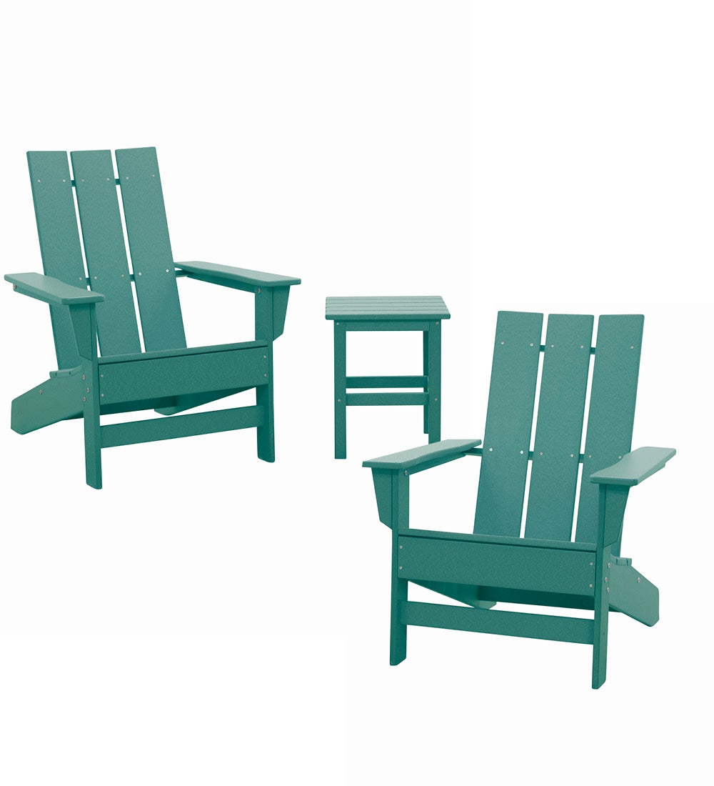 Outdoor Relaxation Adirondack Chair Set swatch image