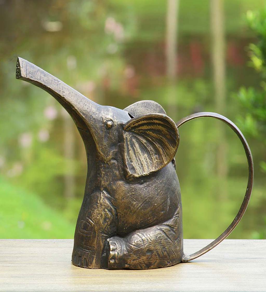 Handcrafted Metal Elephant Watering Can