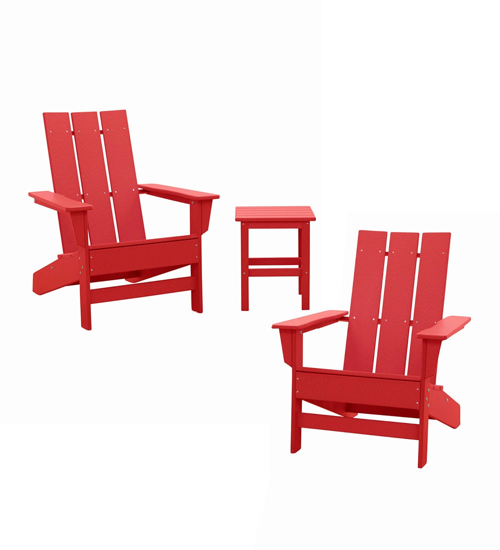 Outdoor Relaxation Adirondack Chair Set swatch image