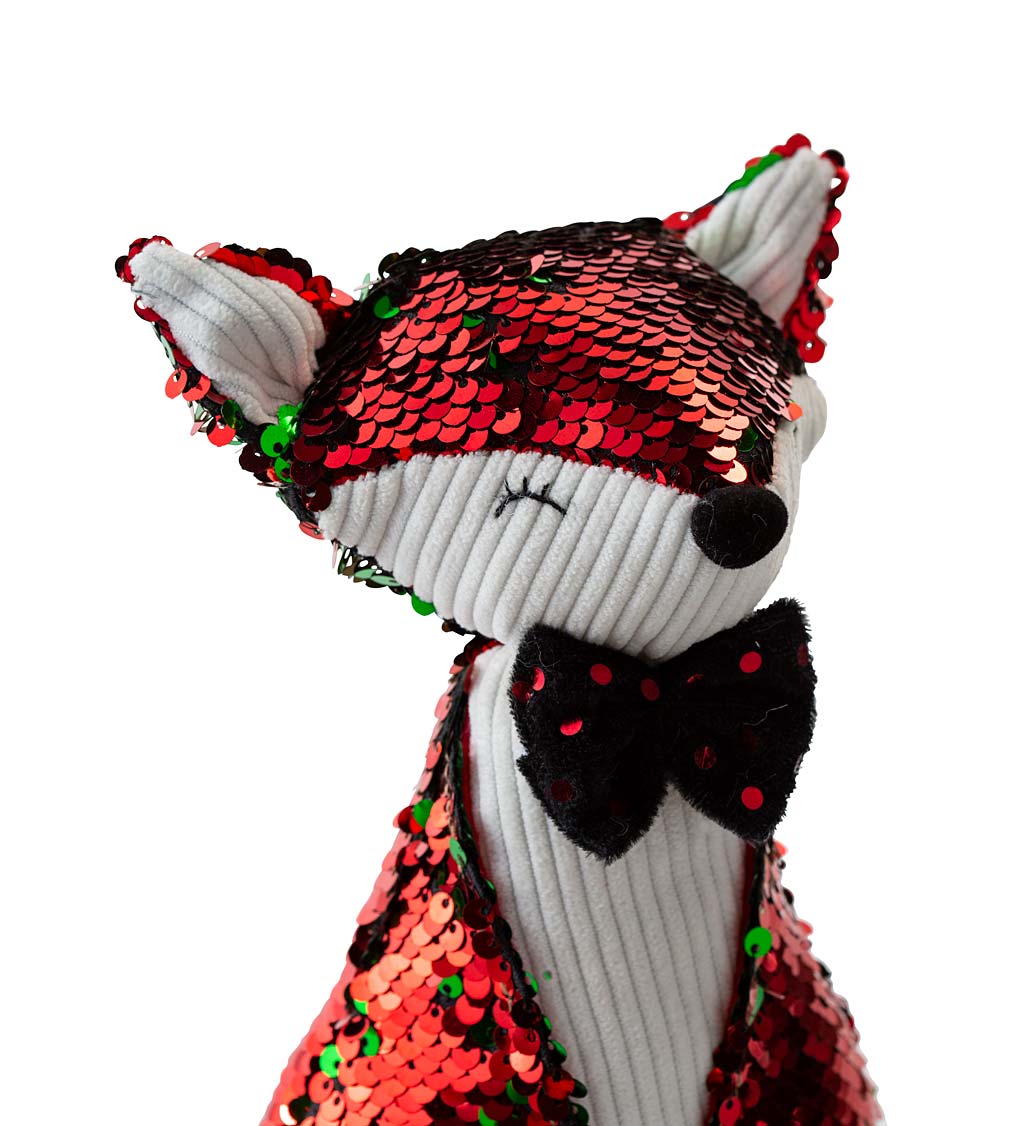 Sparkling Tuxedo Fox and Gnomes with Sequins