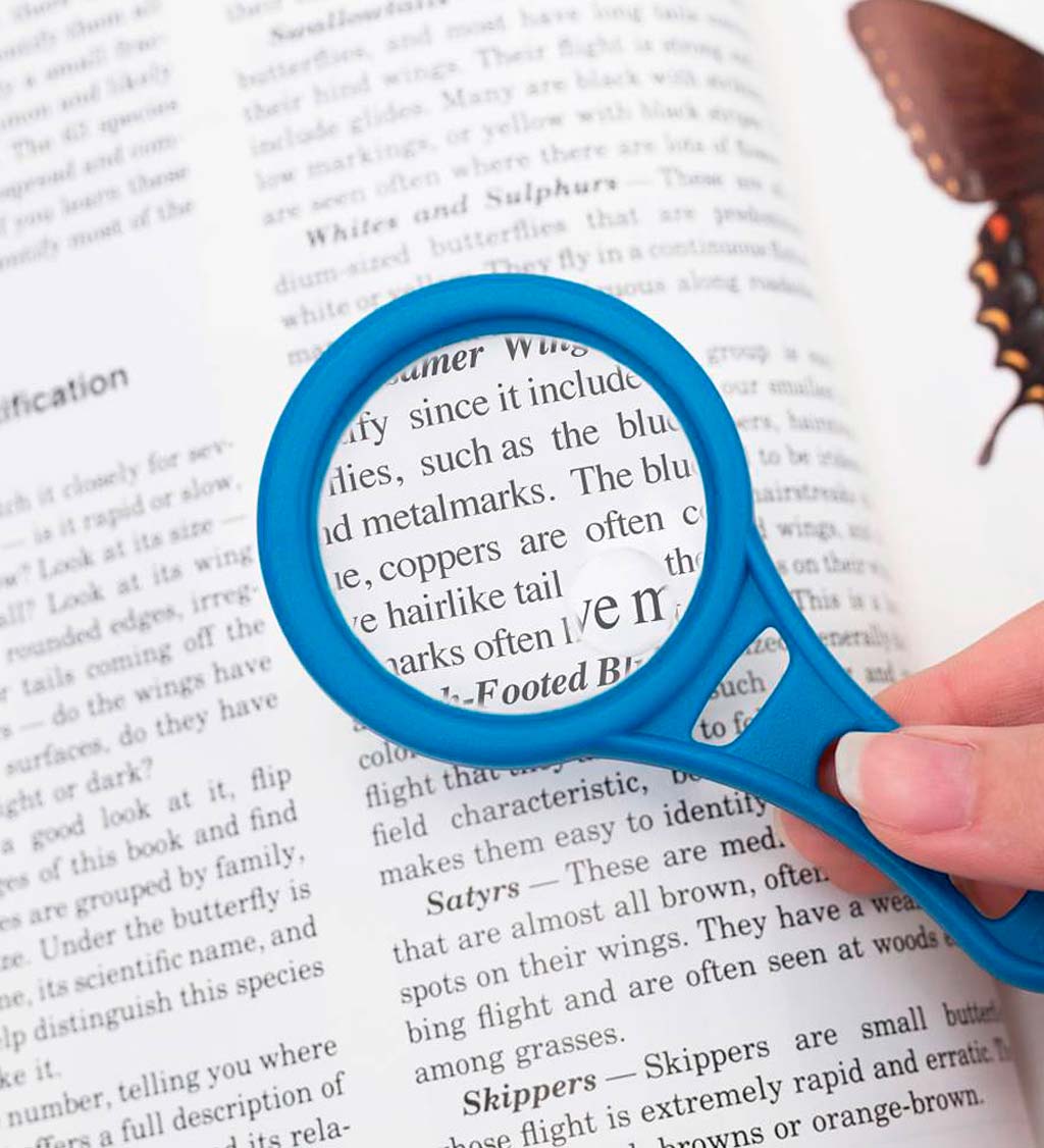 Handheld Acrylic Magnifying Glasses with Magnetic Handles, Set of 4