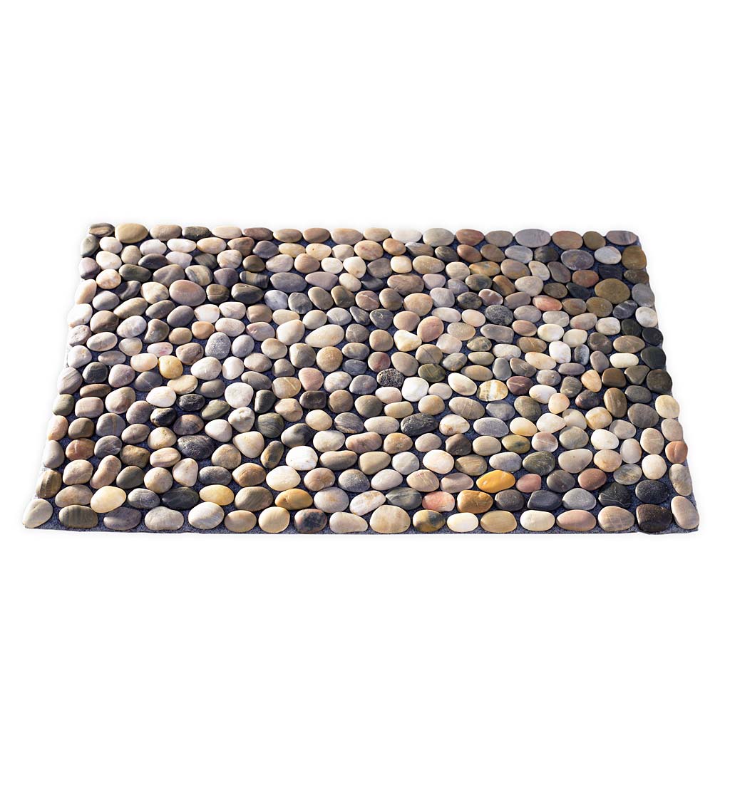 All-Weather River Rock Stone Floor Mat swatch image