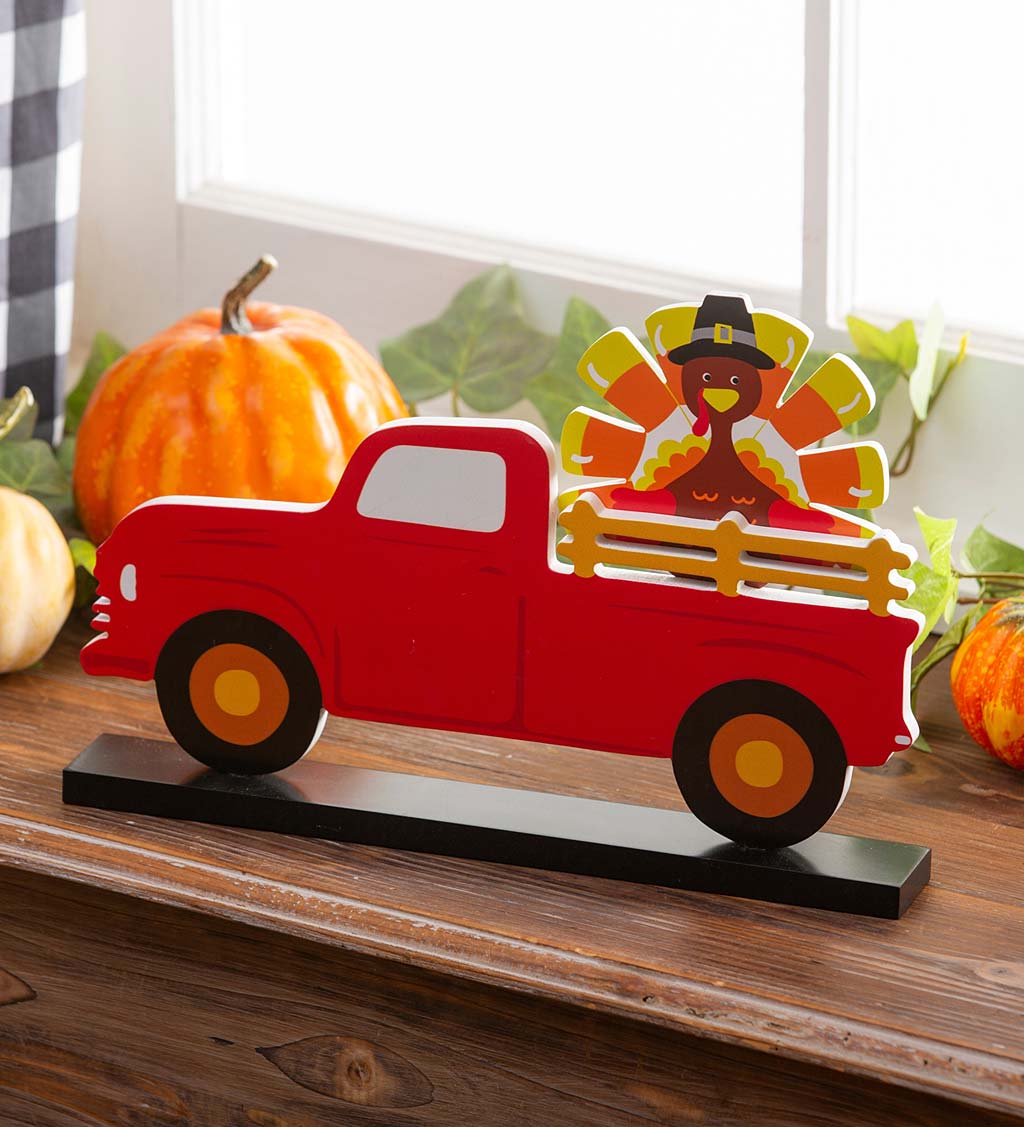 Classic Wooden Truck with 8 Seasonal Interchangeable Icons