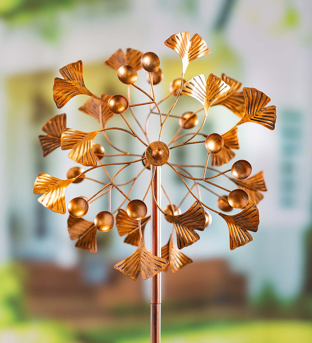 Golden-Bronze Ginkgo Wind Spinner