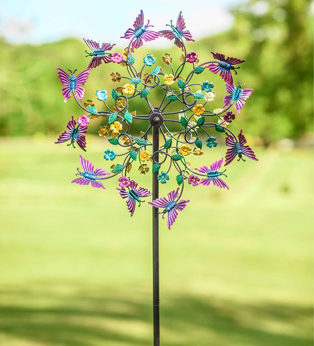Colorful Metal Butterfly Wind Spinner