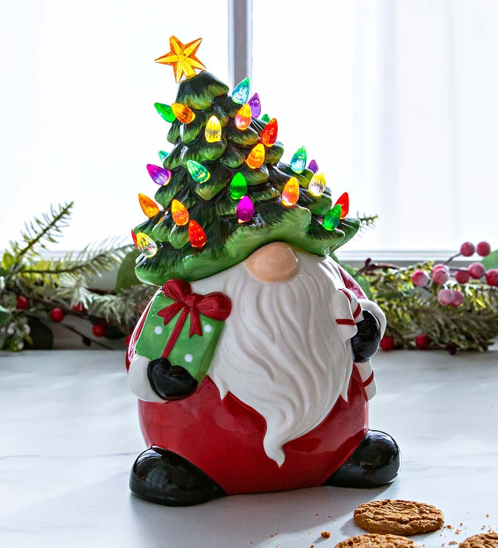 Lighted Gnome Cookie Jar