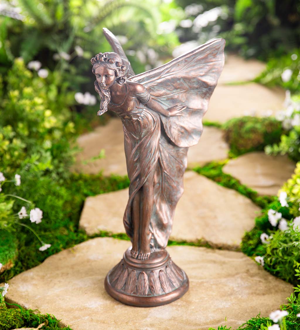 Cast Resin Tiptoed Fairy Statue