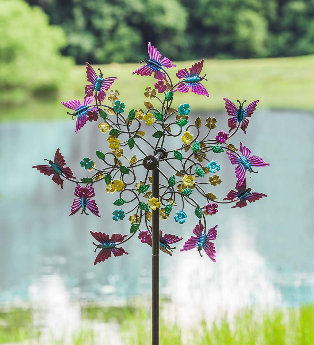 Colorful Metal Butterfly Wind Spinner