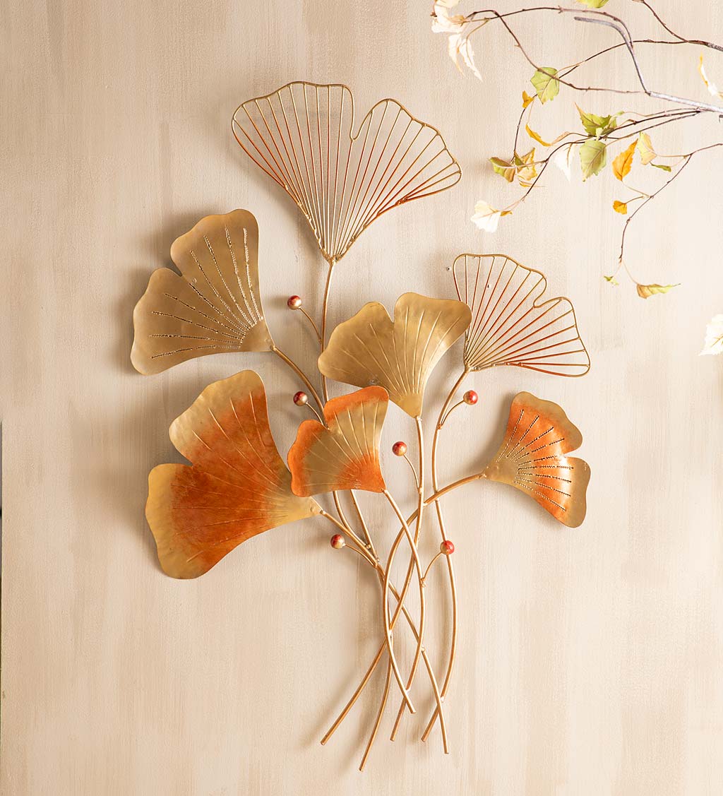 Handcrafted Ginkgo Leaves Wall Art