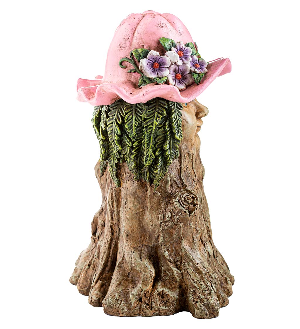 Resin Indoor/Outdoor Tree Man with Hat Garden Sculpture