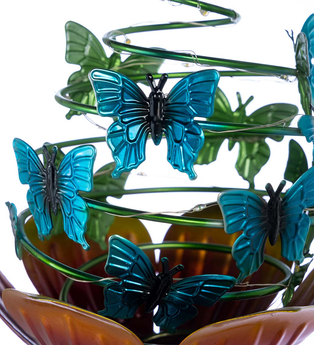 Butterfly Swirl Solar-Powered Garden Stake