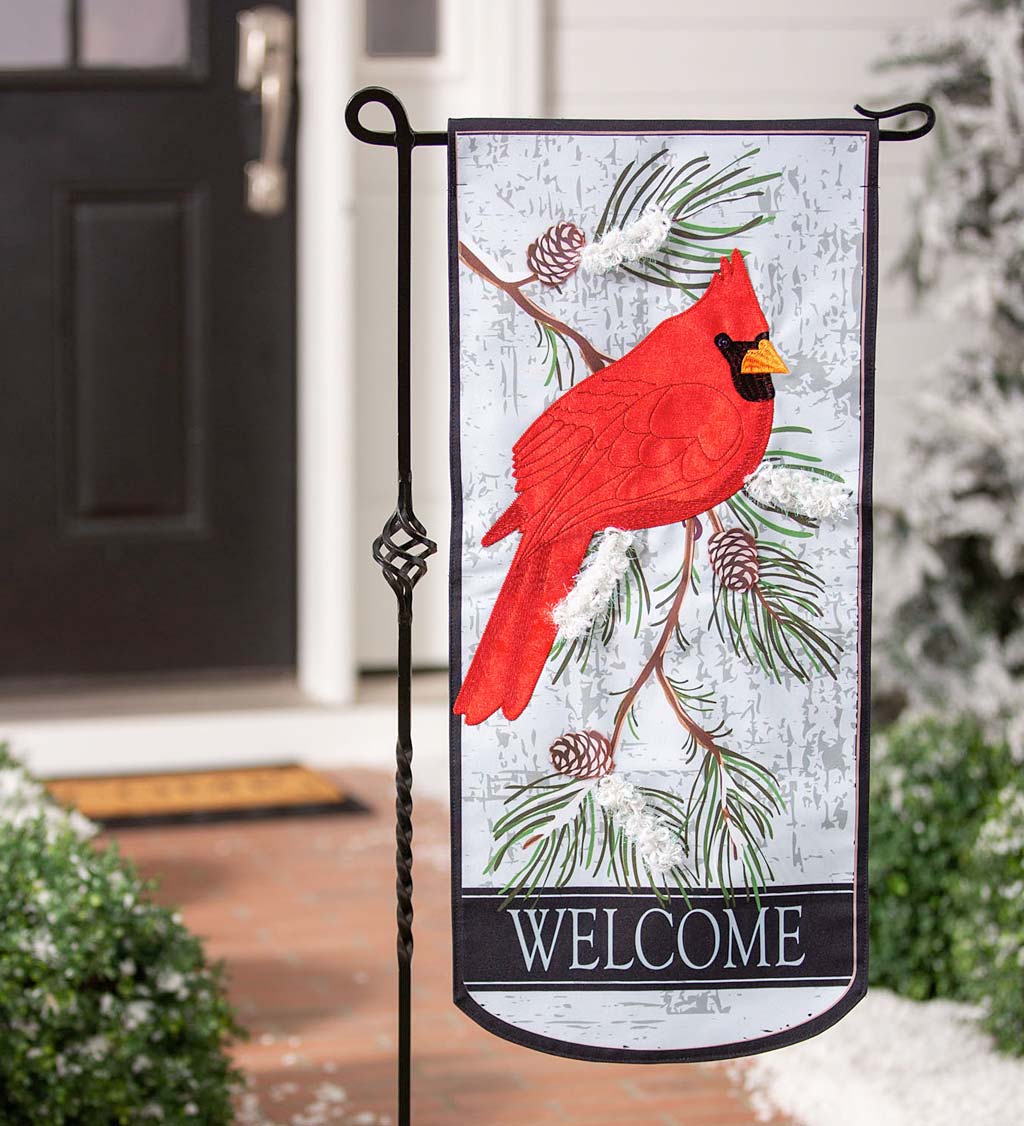 Winter Cardinal Banner Garden Flag