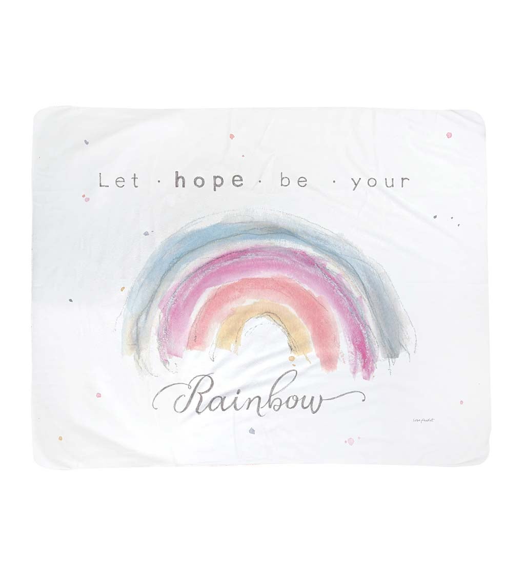 Let Hope Be Your Rainbow Fleece Throw Blanket