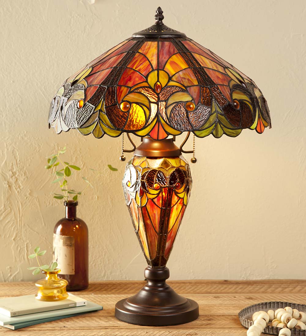 Tiffany-Inspired Stained Glass Lamp