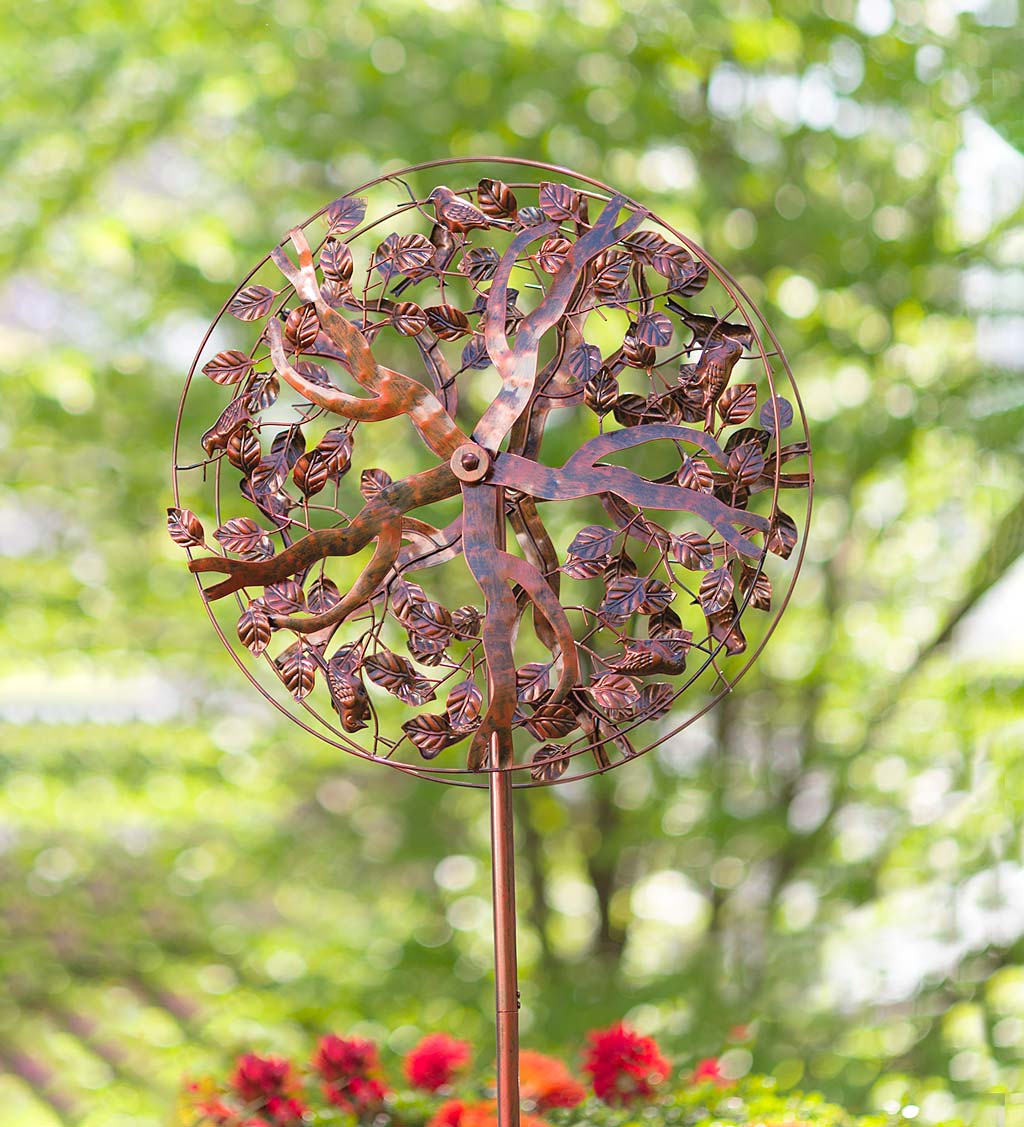 Copper-Colored Tree of Life Metal Wind Spinner