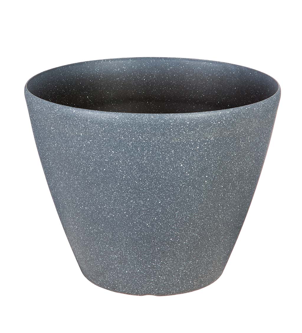Durable Speckled Self-Watering Planter - White