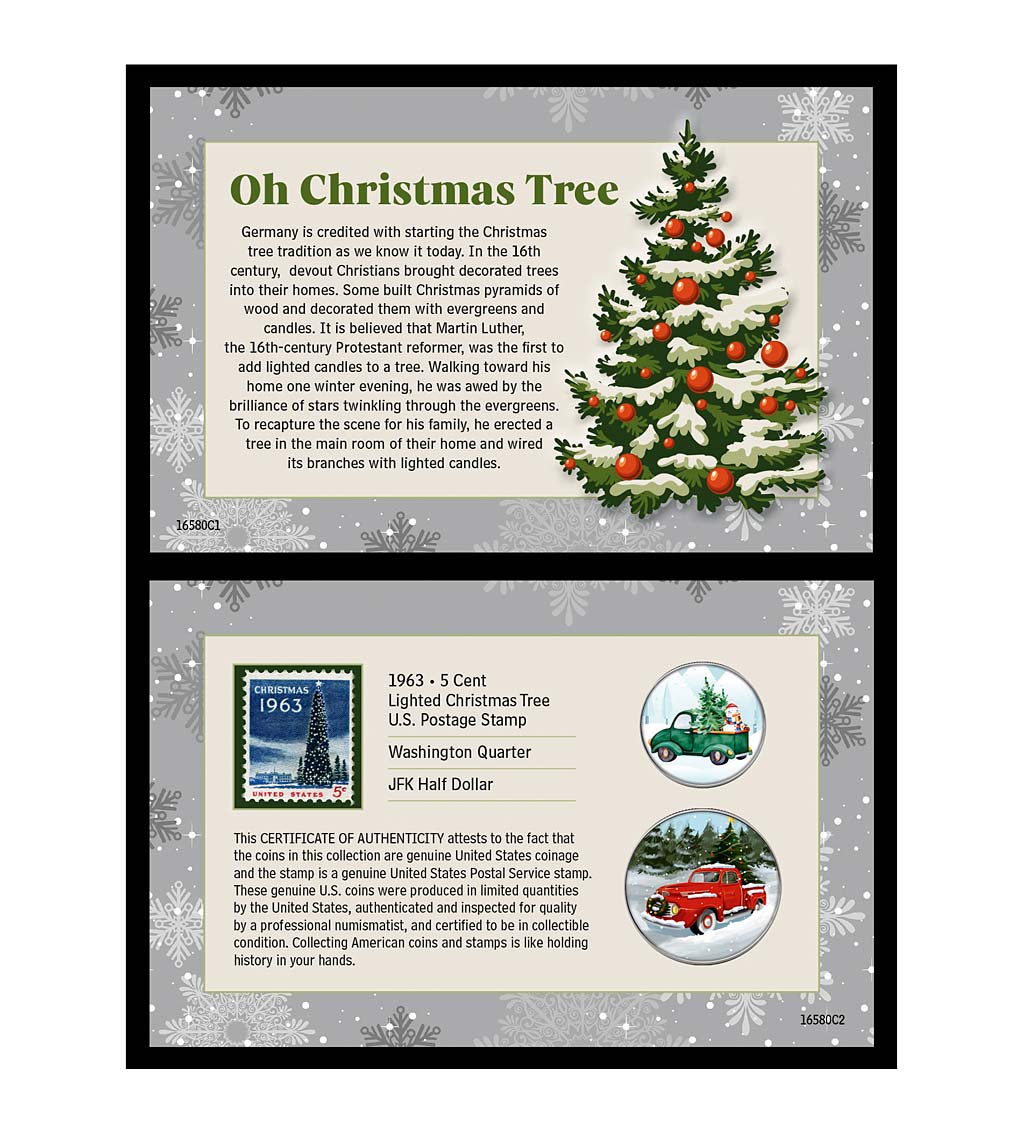 History of the Christmas Tree Coin and Stamp Set