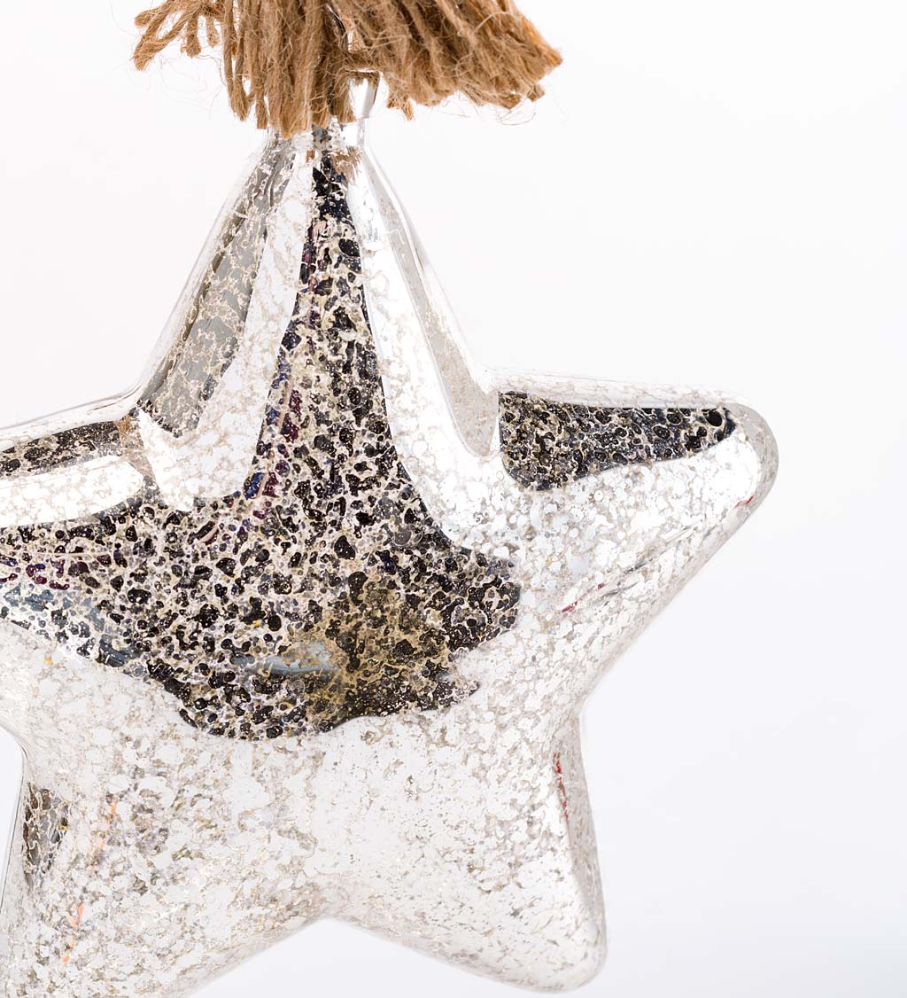 Glass Indoor Star Light With Hanging Rope and Integrated Timer