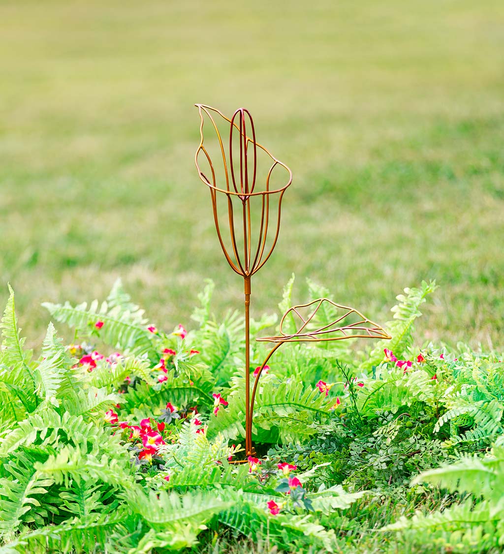 Handcrafted Calla Metal Wire Flower Garden Stake