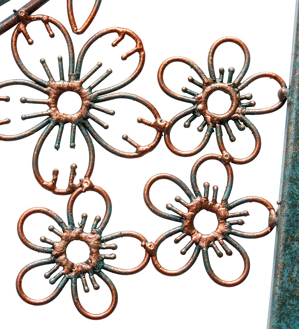 Handcrafted Metal Butterflies Wall Art with Copper-Colored and Patina-Like Finishes
