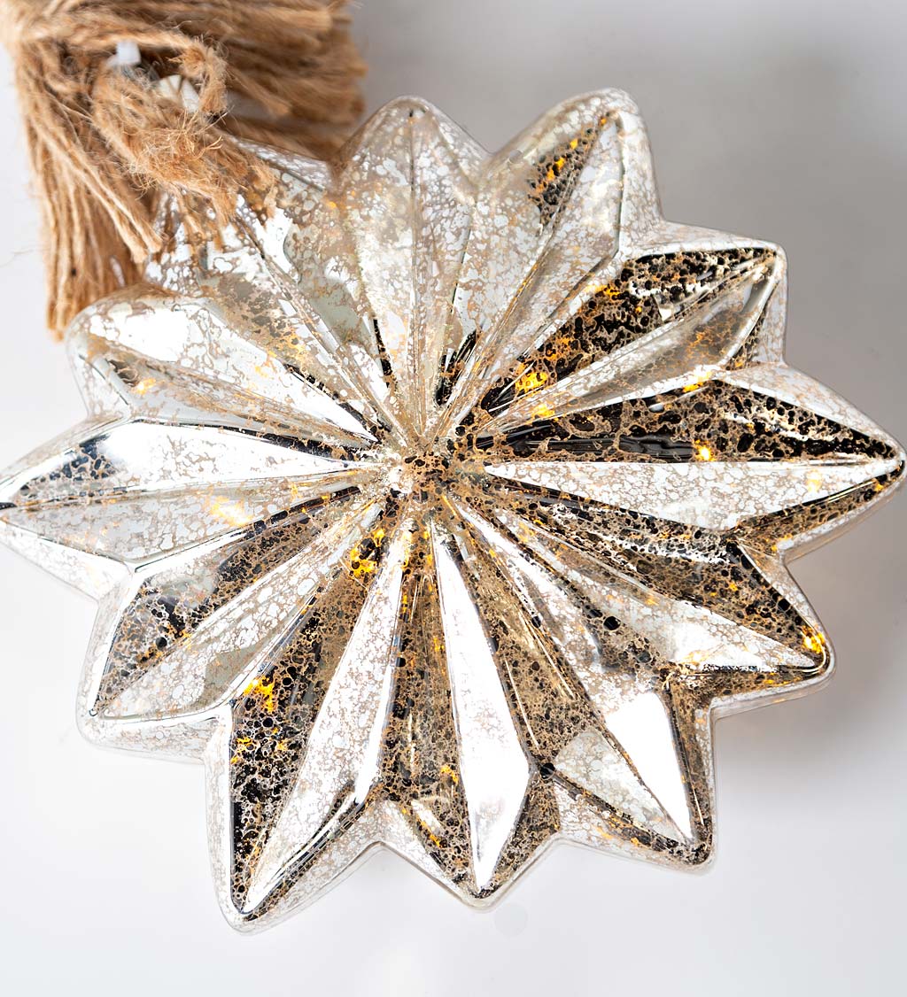 Lighted Holiday Star with Rope to Hang