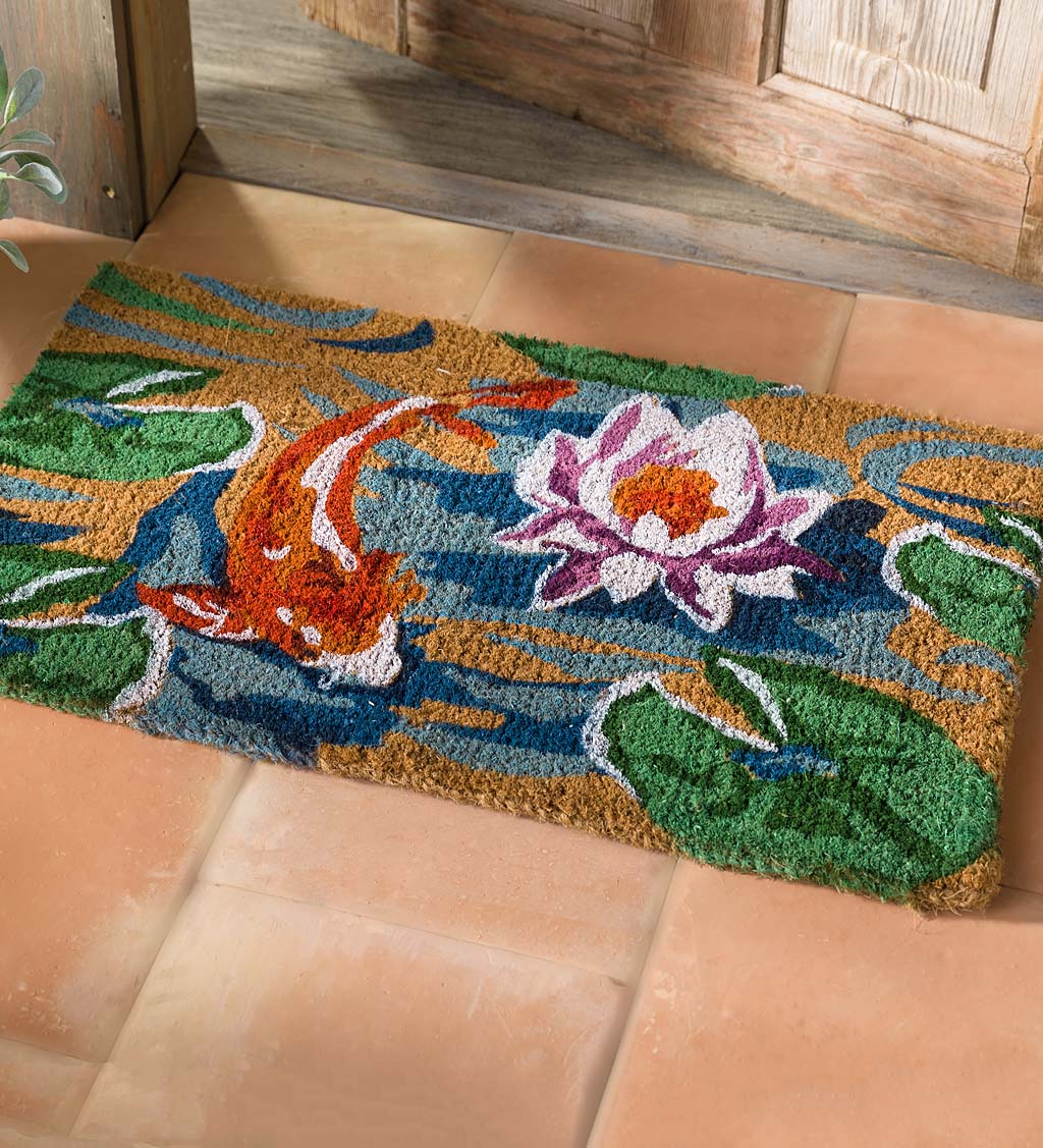 Koi Fish Coir Doormat