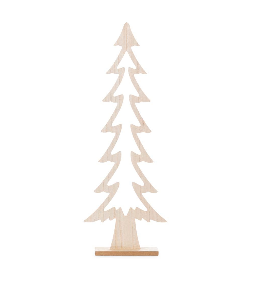 Slender Wooden Tree Holiday Decor