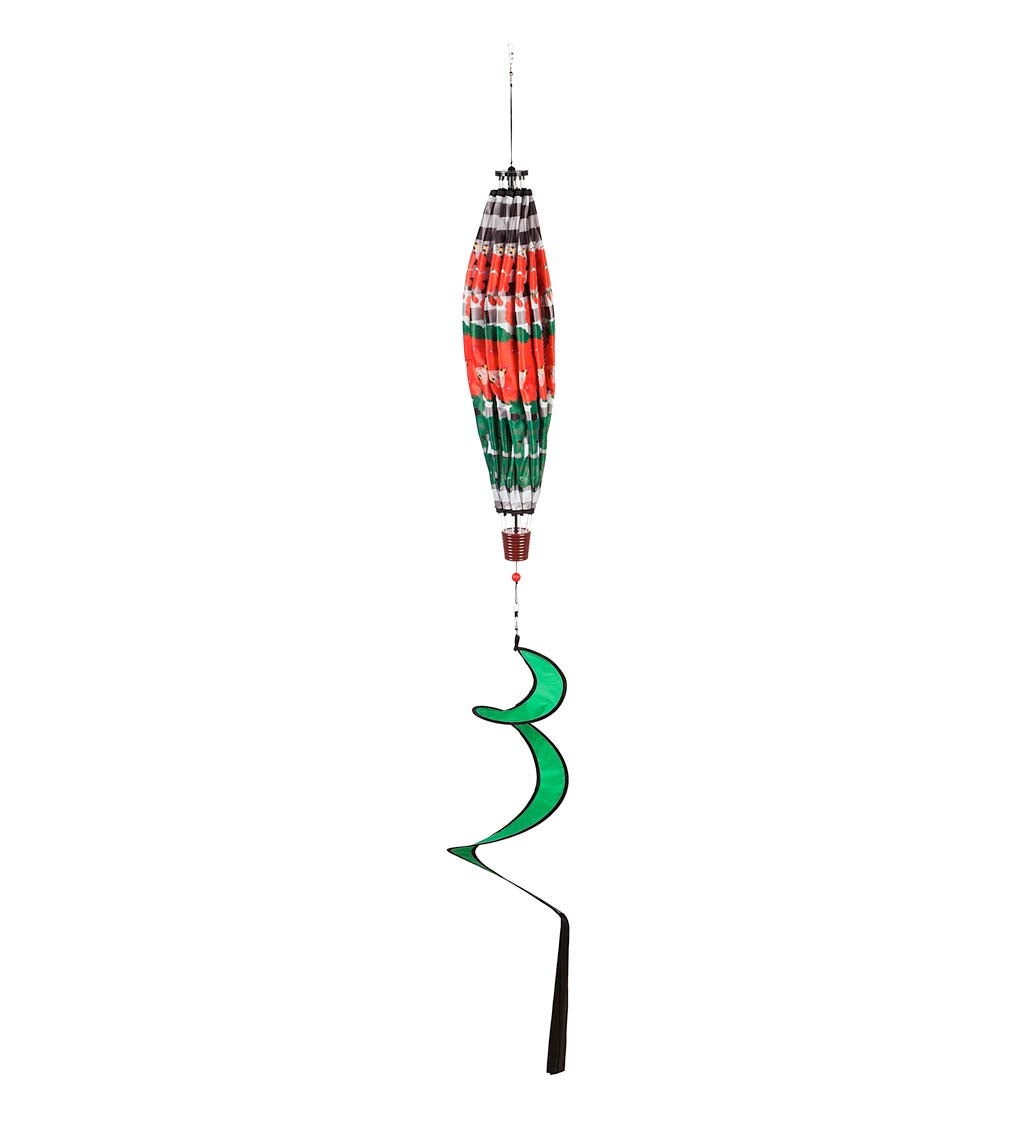 Collapsible Balloon Wind Spinner with Spiral Tail