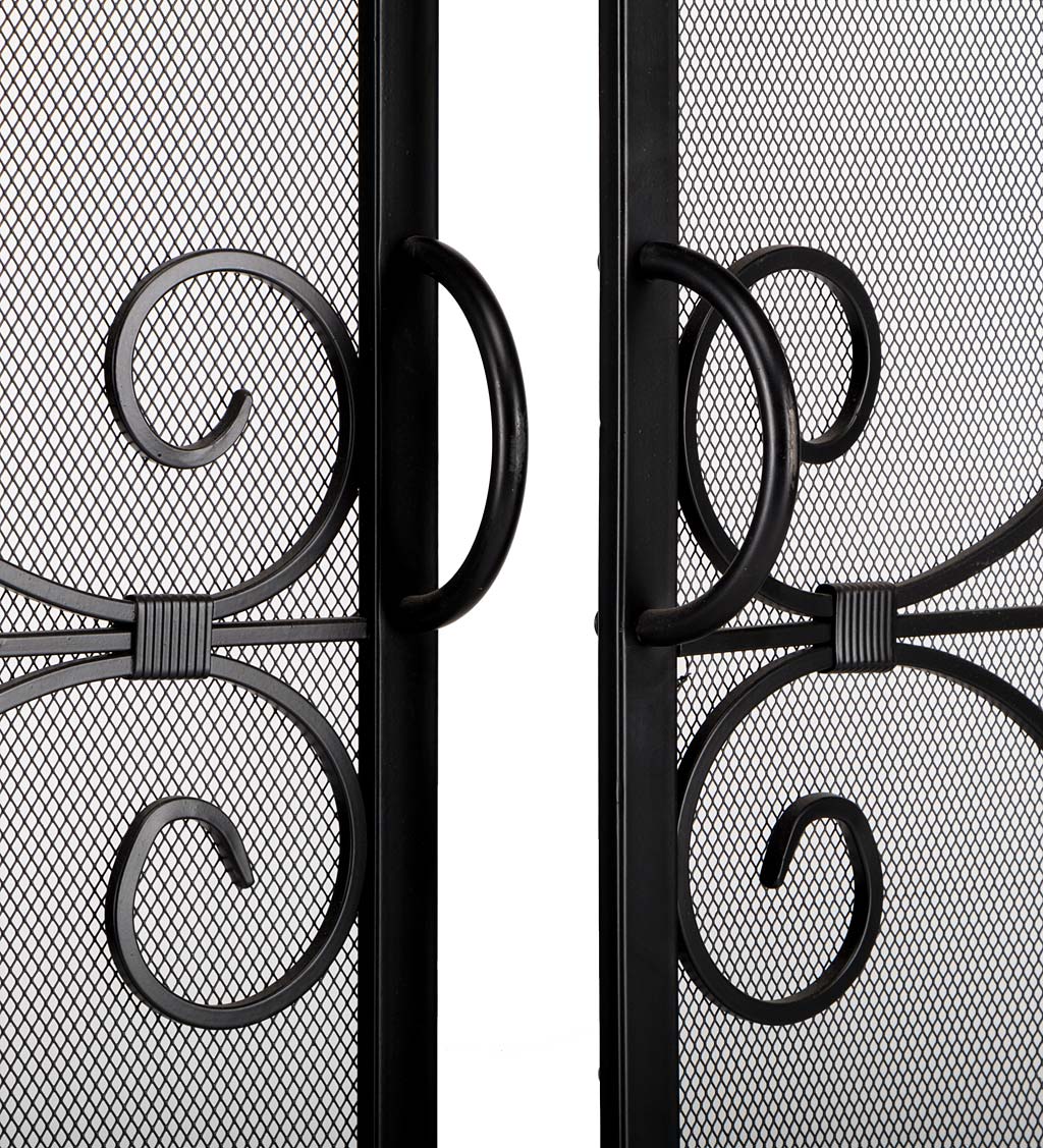 Crest Fireplace Screen With Doors