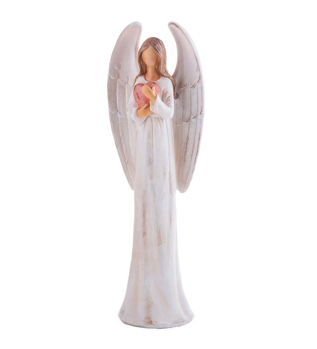 Praying Angel with Heart Figurine
