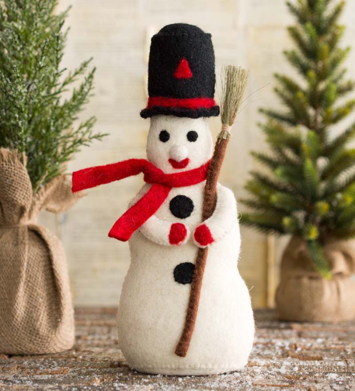 Handcrafted Snowman Holiday Figurine