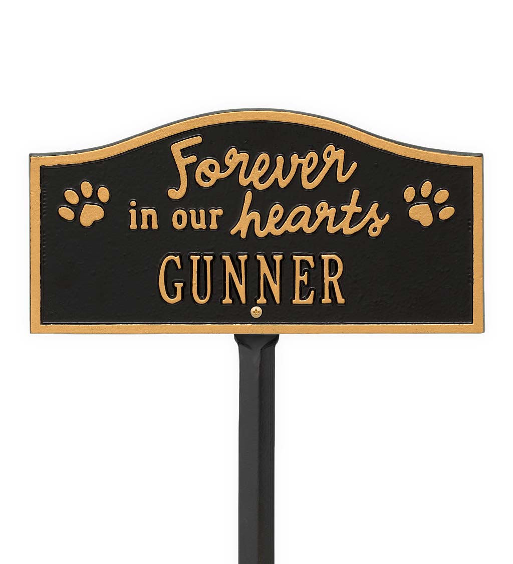 Forever In Our Hearts Customizable Metal Pet Memorial Marker Stake swatch image