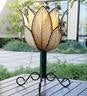 Metal and Natural Leaf Lotus Lamp