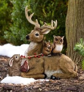 Deer and Friends Holiday Indoor/Outdoor Sculpture