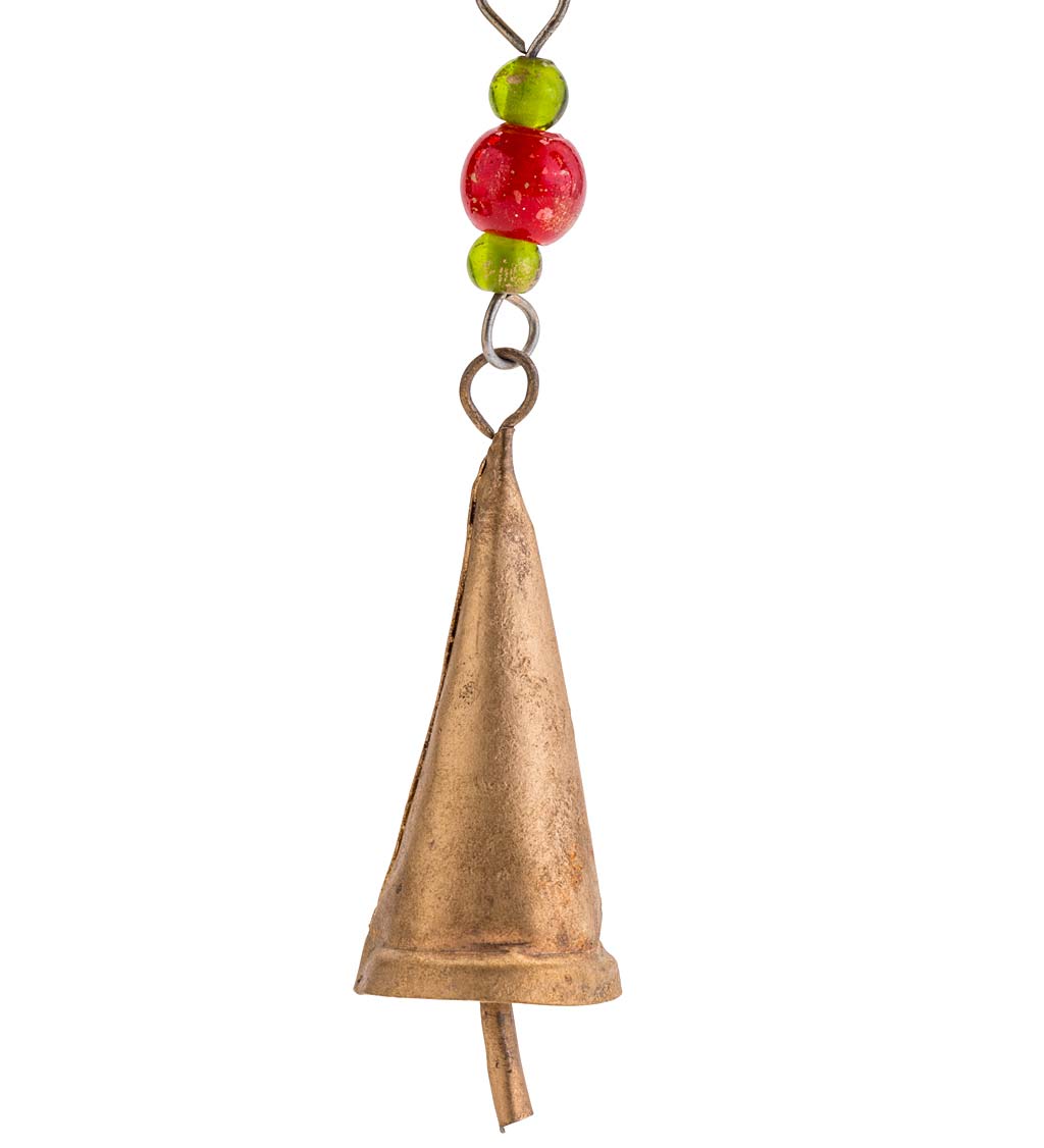 Golden Metal Handcrafted Bird and Bird Houses Wind Chime