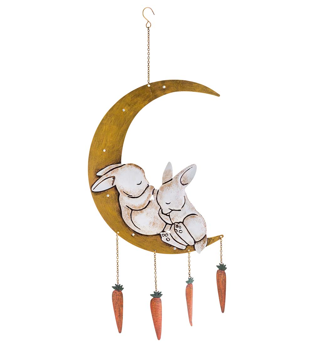 Lighted Hanging Metal Moon with Animals Indoor/Outdoor Decoration swatch image