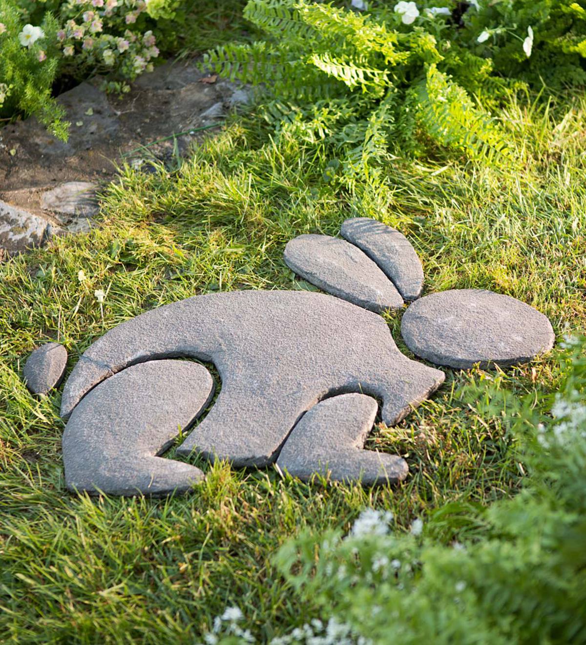 Decorative Stones Rabbit Garden Accent | Wind and Weather
