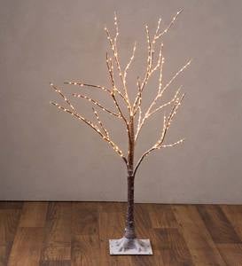 Indoor/Outdoor Birch Tree with Warm White Lights