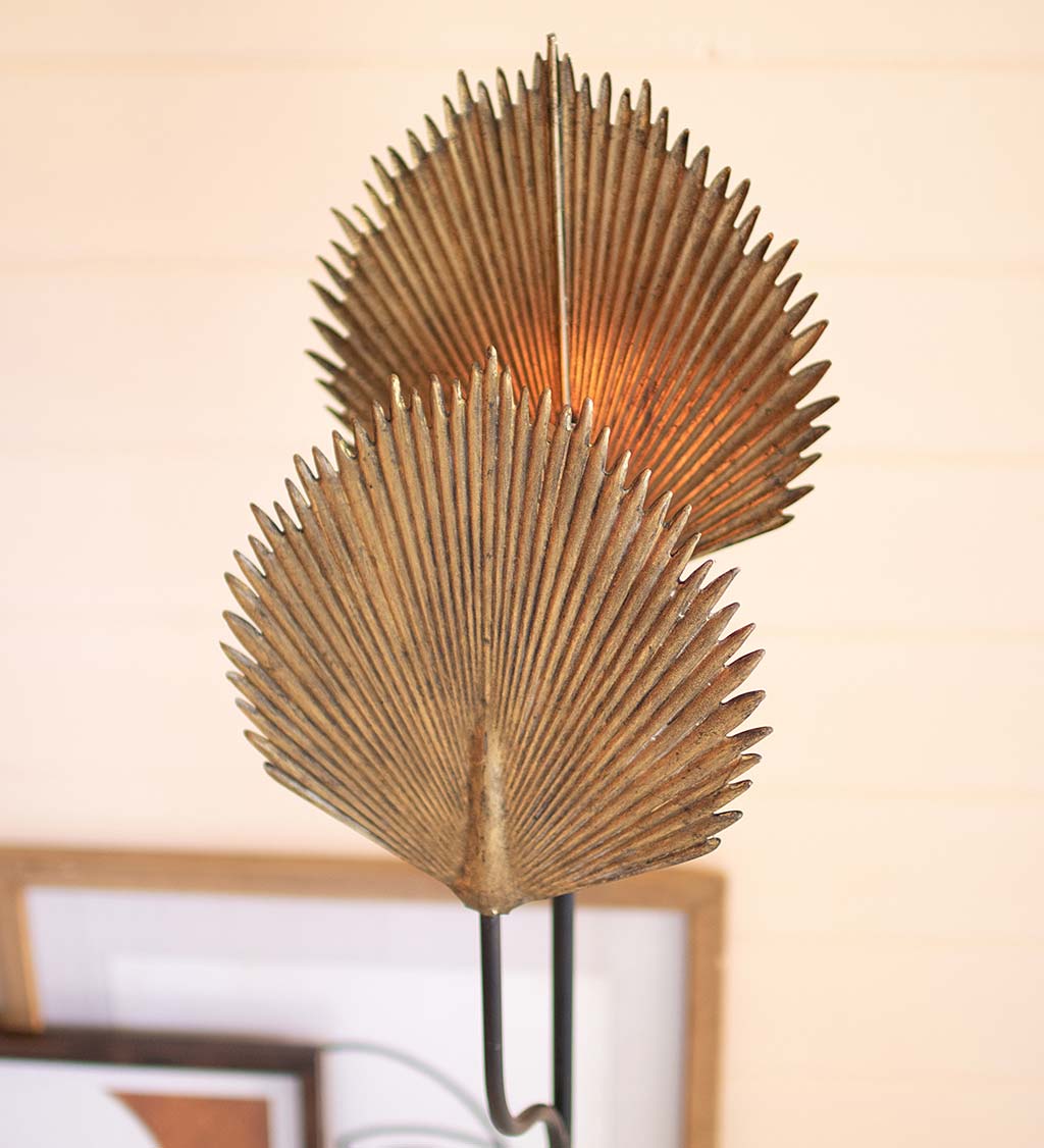 Antiqued Golden Leaves Standing Floor Lamp