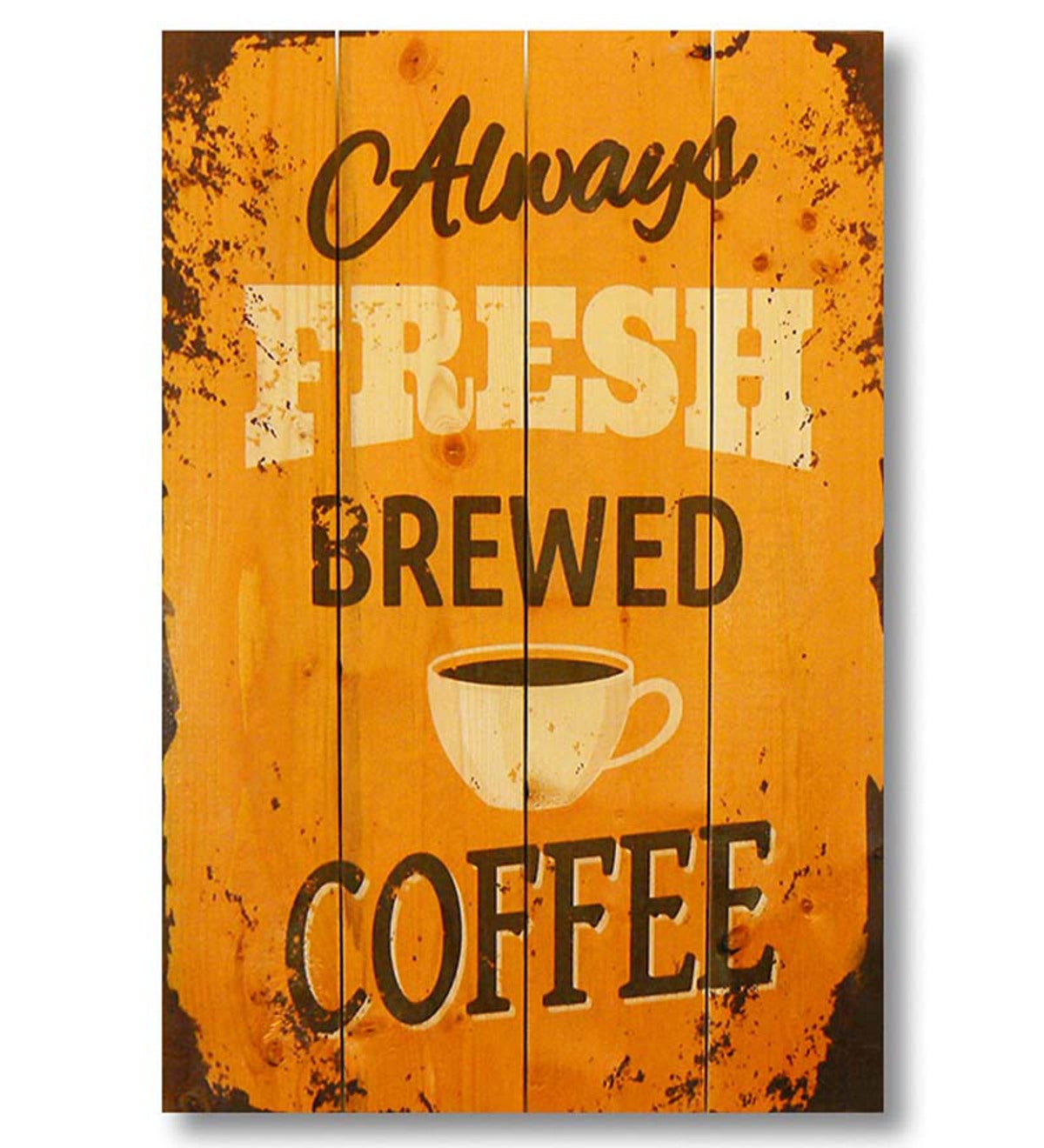 Handcrafted Fresh Brewed Coffee Wall Art by Wile E. Wood Art™