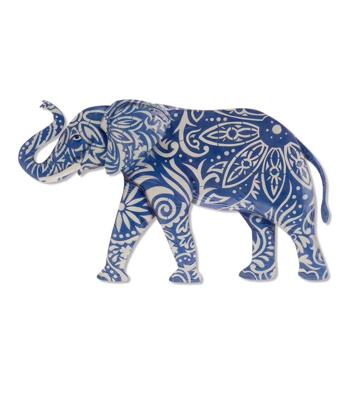 Handcrafted Metal and Capiz Elephant Wall Art